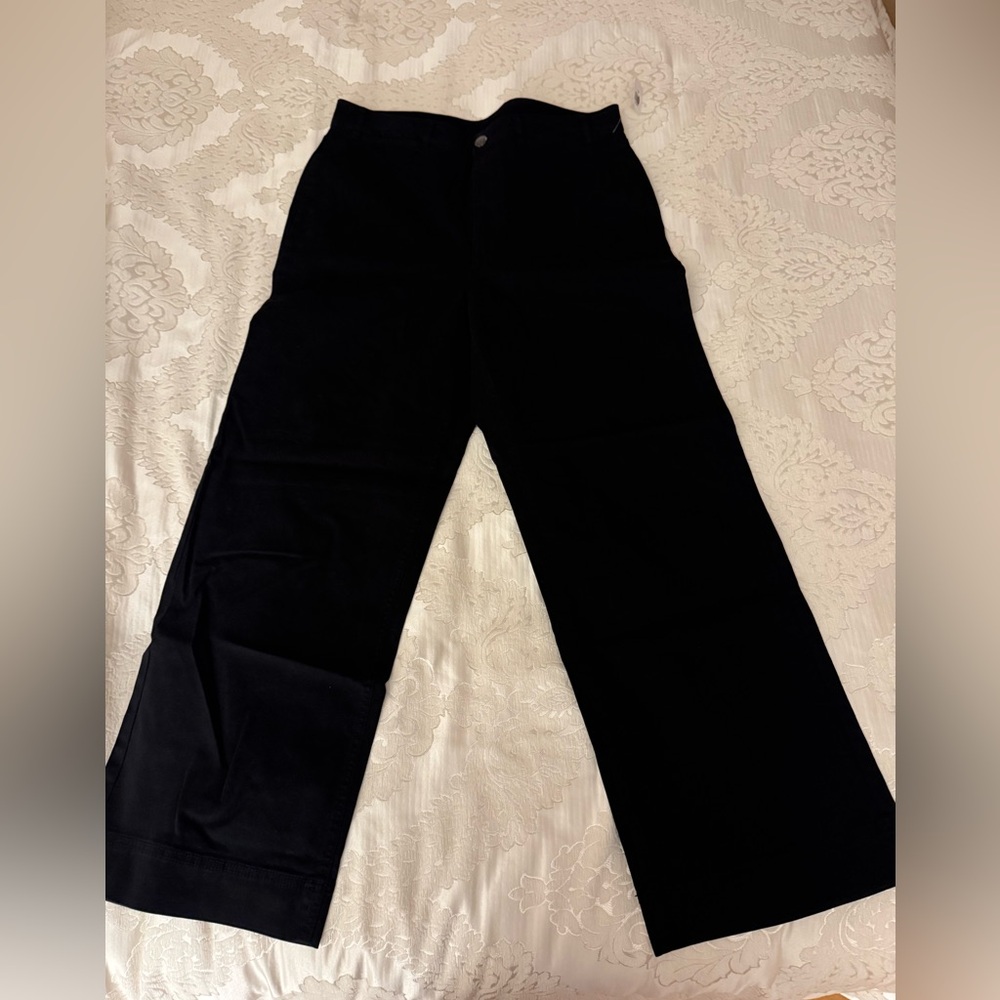 NWT Old Navy Black Cropped Wide Leg Pants size 12 🌟Tall